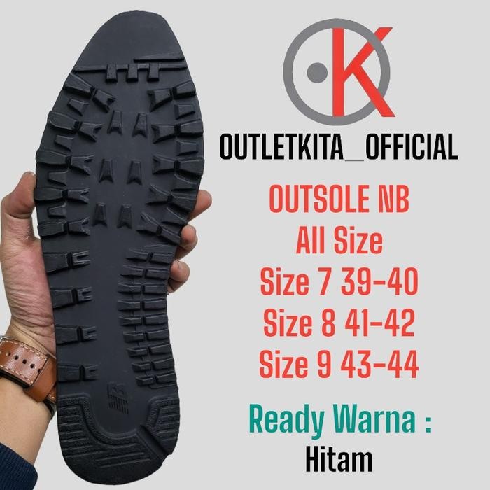 ʚïɞPROMOʚïɞ-Best Quality Outsole Sepatu NB Size 39-44 tapak kasut - Black, 39-40