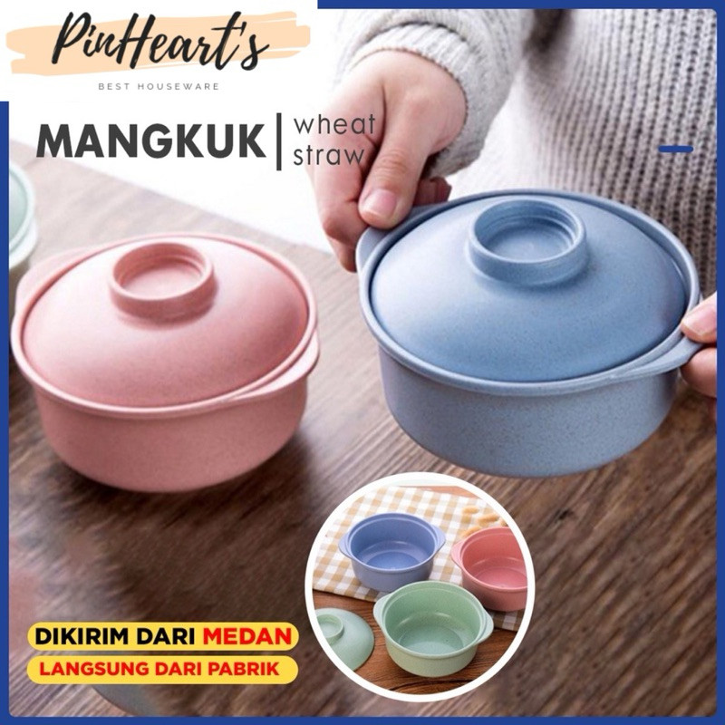 HSO - MANGKOK JERAMI TUTUP 2 IN 1 / MANGKOK TUTUP JERAMI / WHITE GRASS BOWL / MANGKOK JERAMI / MANGK