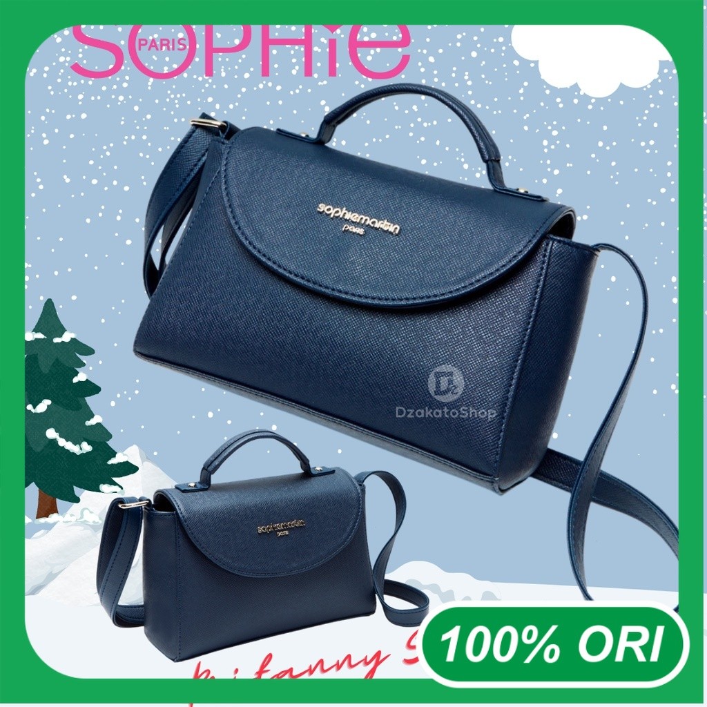 Tas Selempang Wanita Britanny Navy Sophie Martin Paris Premium Original Sling Bag 2025 Korean Style 