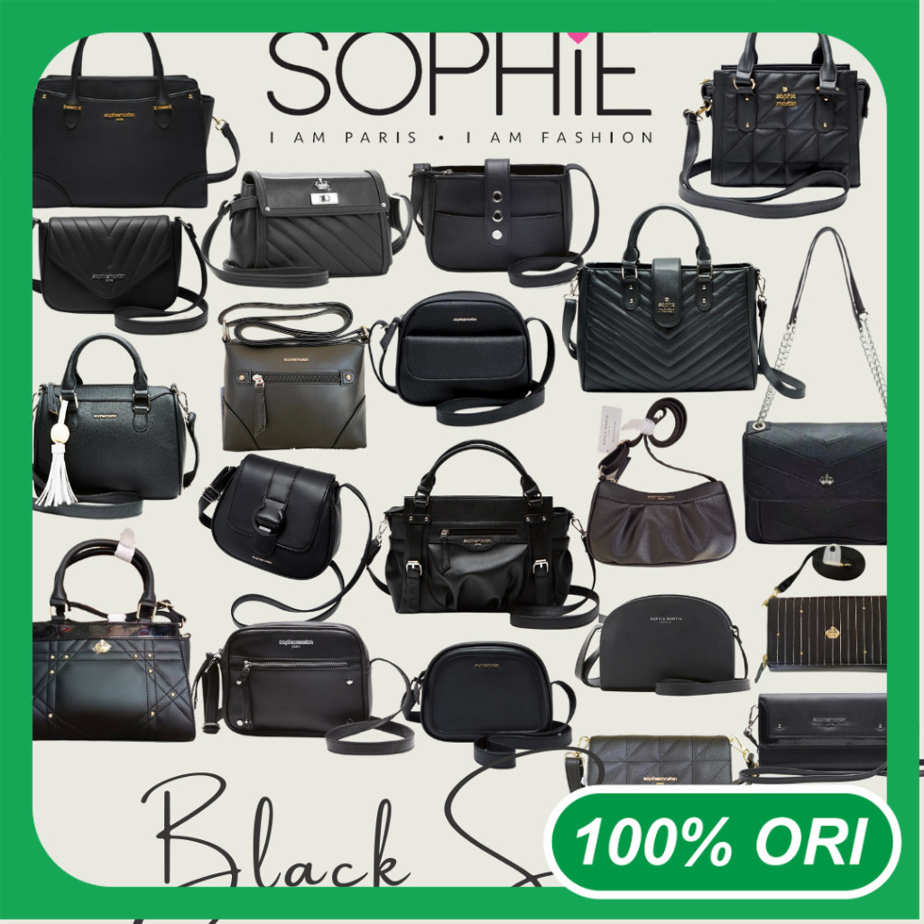Sophie Martin Paris Tas Jinjing Selempang BLACK SERIES Katalog Terbaru 2025 Zatana Delion Blacky Ama