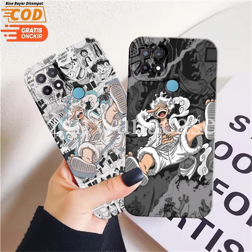 Case Oppo A15 - Case Oppo A15S - Case Oppo A35 Motif One Pice Gear 5 Sillikon Pro Camera Lentur - Fa