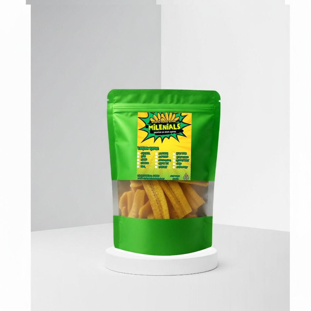 

Keripik Pisang Kepok 100 Gram - Rasa Rumput Laut