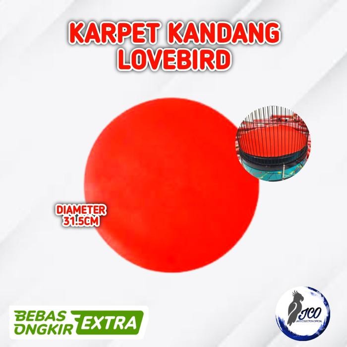 KARPET KANDANG LOVEBIRD 33CM KARPET MERAH LOVEBIRD
