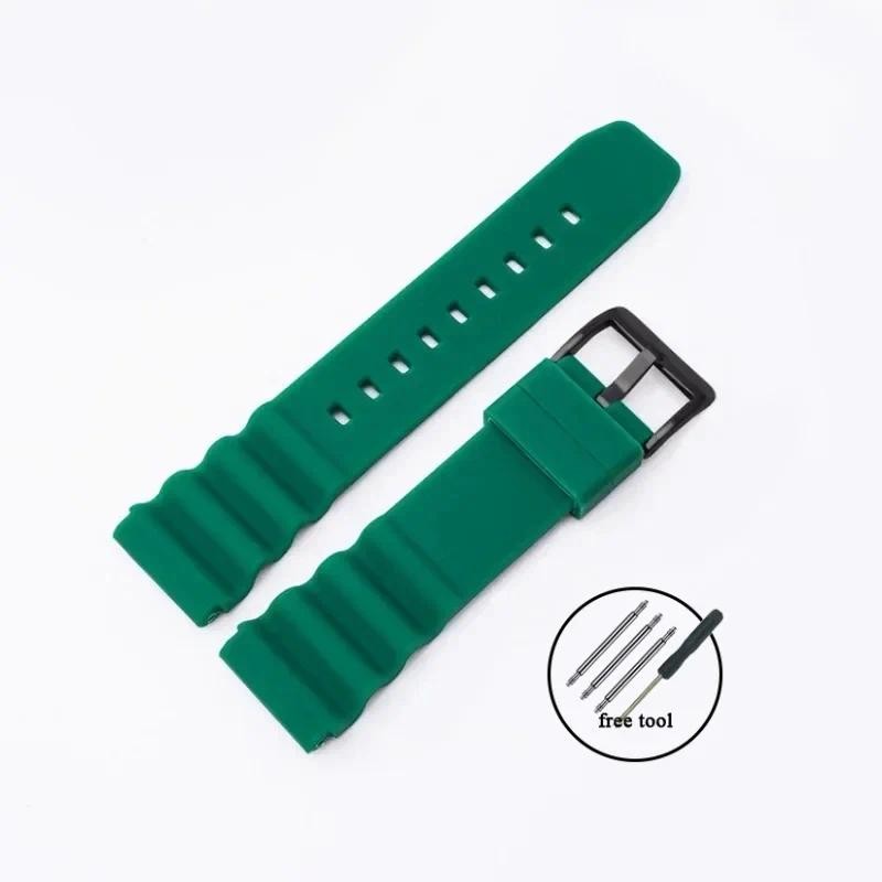 Silicone Watch Band 20mm 22mm For Rolex SUBMARINER Waterproof ving Bracelet For Citizen For Seiko SK