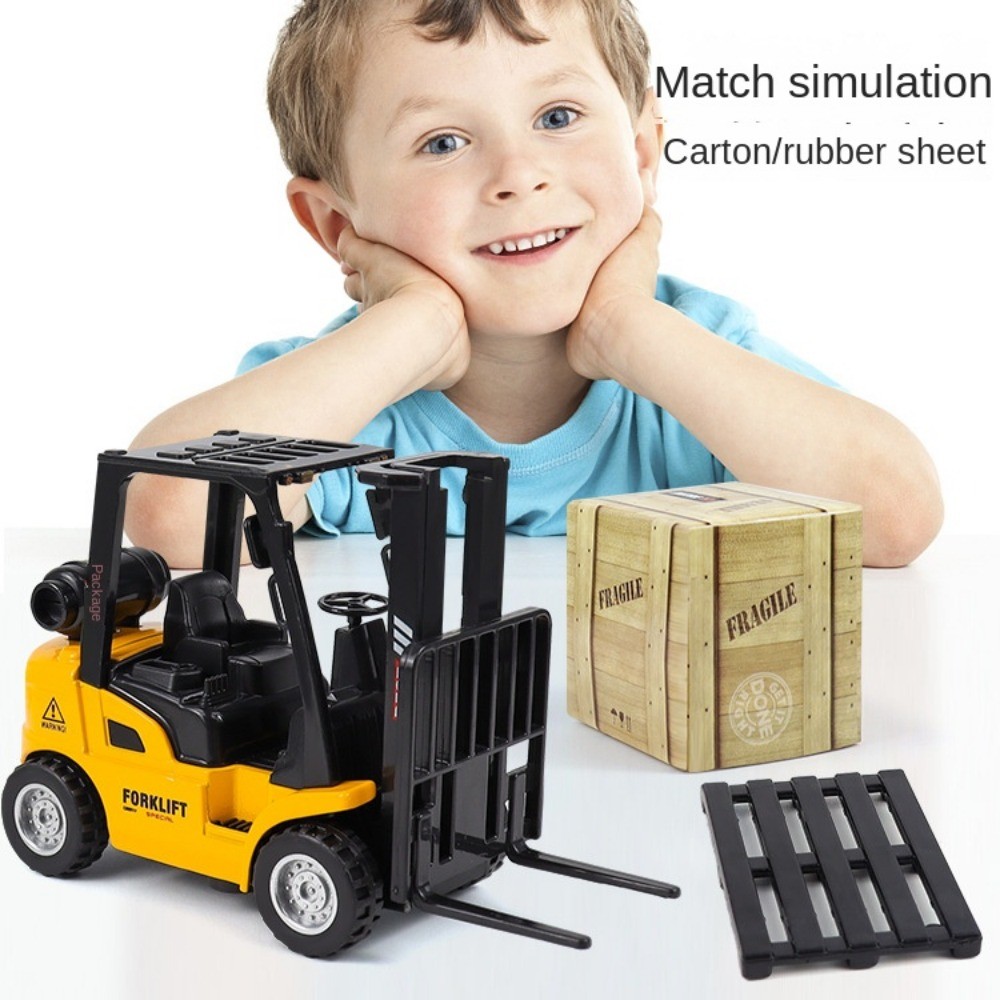 Forklift friction toy car mini engineering car interactive children's toy boy birthday gift