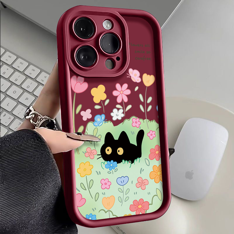 SS1838 Anak kucing untuk case oppo A3X A3 A3s A16 A18 A38 A60 A54 A5s A15 A17 A17k A53 A57 A77s A5 2