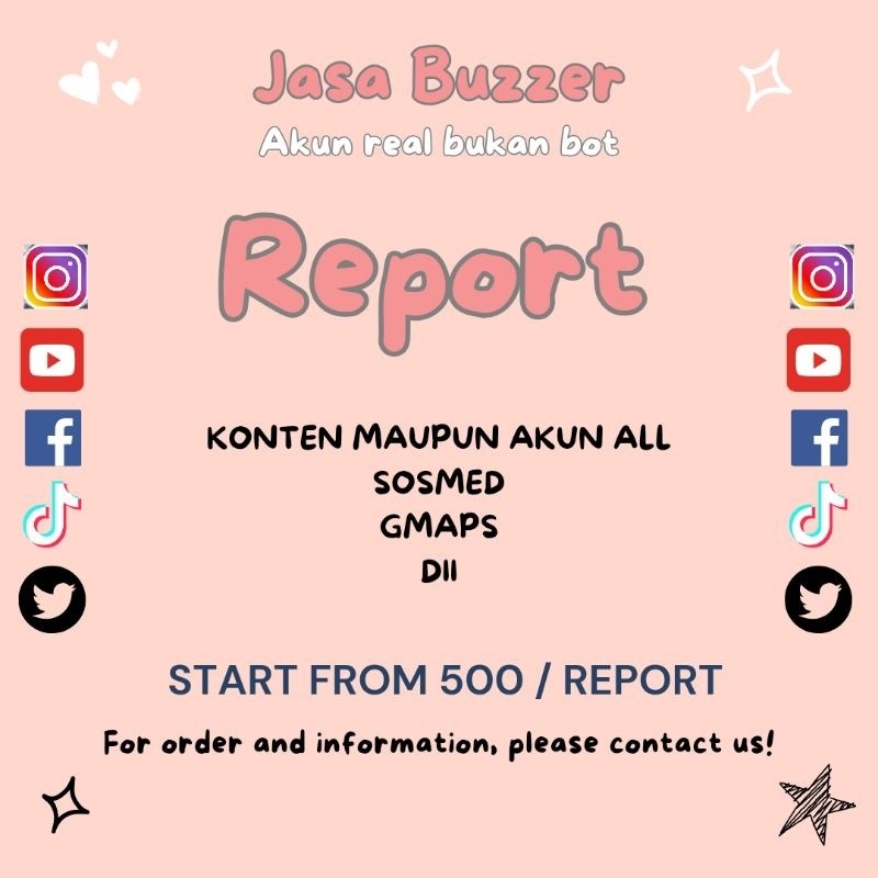 jaza buzzer akun real bukan bot report akun sosmed all platforn