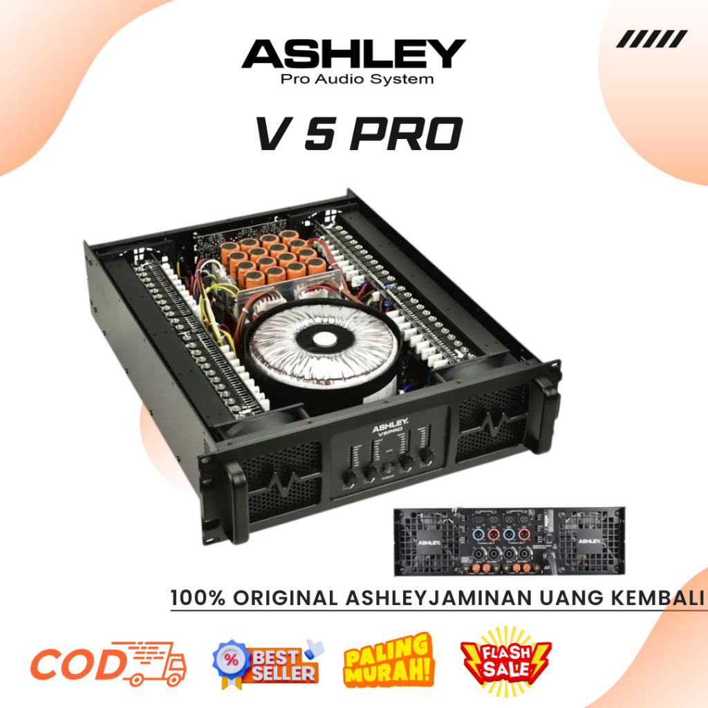 Power Ashley V5 Pro 4 Channel Professional Power Amplifier