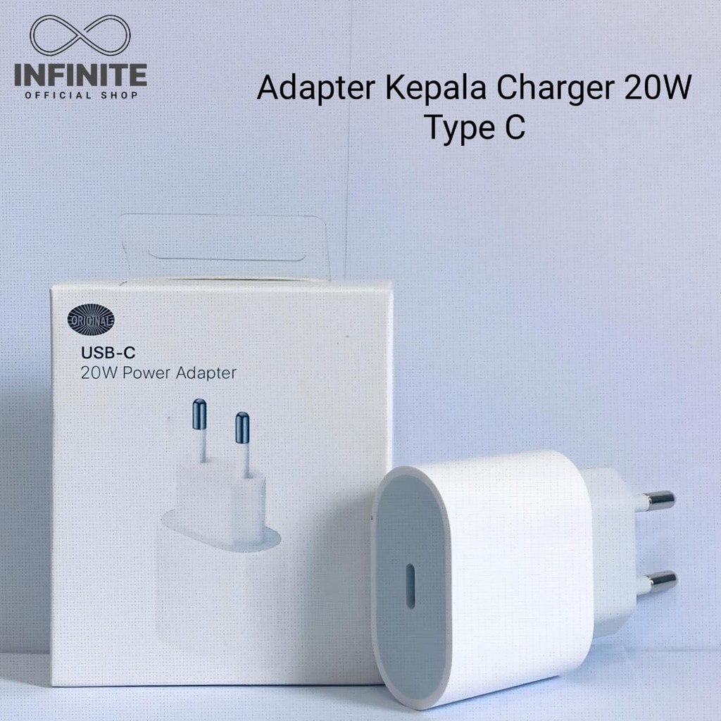 Kepala Charger Iphone Type C 20W Super Fast Charging Power Adaptor USB-C 11 12 13 14 15 Pro Ma