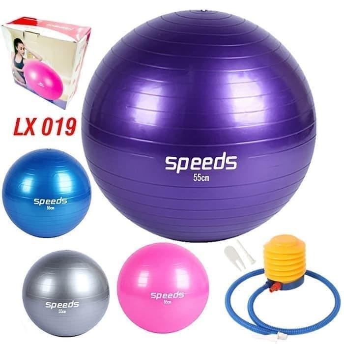 Gymball SPEEDS 65 CM/ gym ball/bola yoga /bola gym SPEEDS BONUS POMPA - Ungu