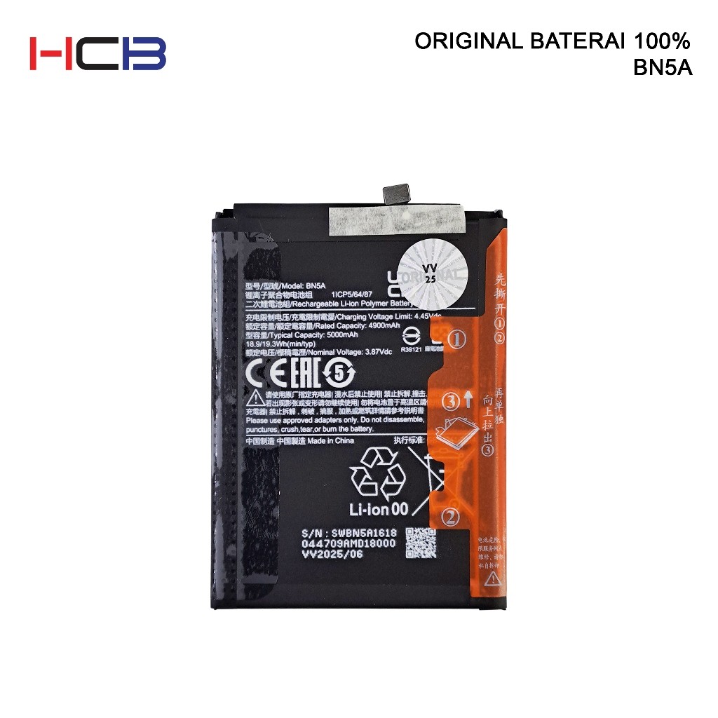 BATERAI XIAOMI BN5A REDMI 10 / REDMI NOTE 10 5G BATERAI ORIGINAL 100%