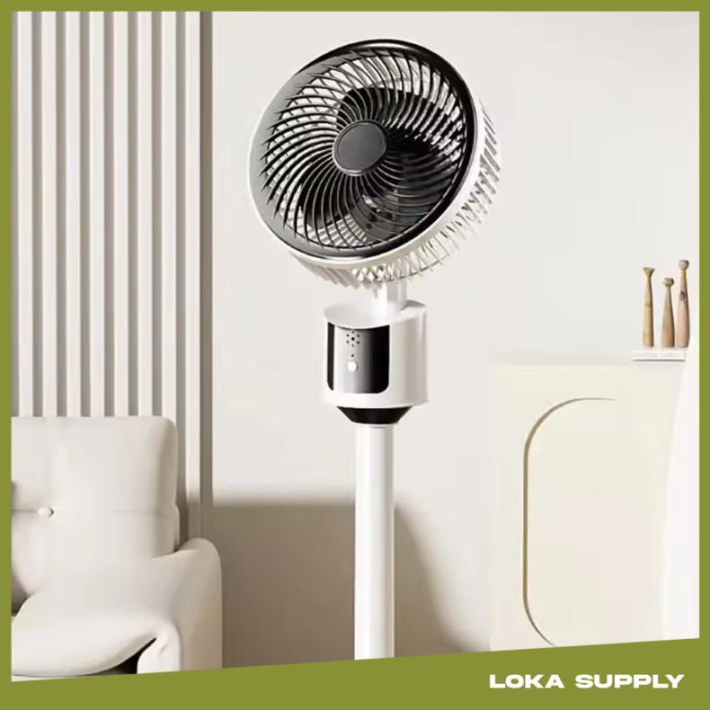 ALIONG Kipas Angin Lantai Floor Fan Multi Angle Swing USB Powered - XT-01