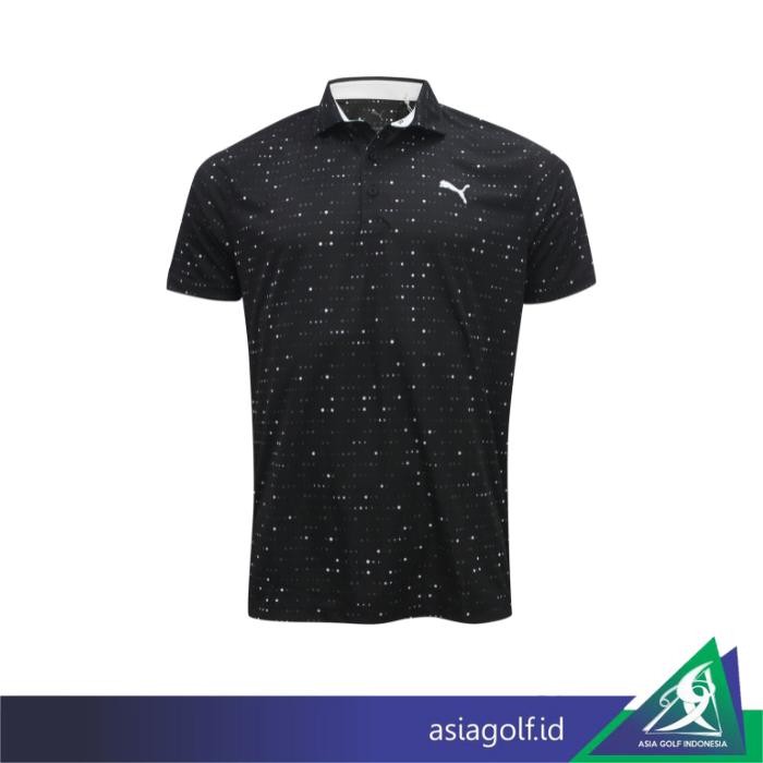 T Shirt Golf Puma Keys | Golf | Kaos Golf Polo - Black-White, M