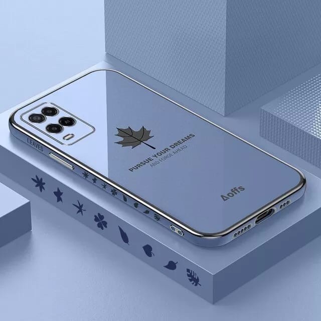 Case Maple Oppo A54 4G Softcase Silicon Electro Plating Casing Mewah FREE Tali Gantung