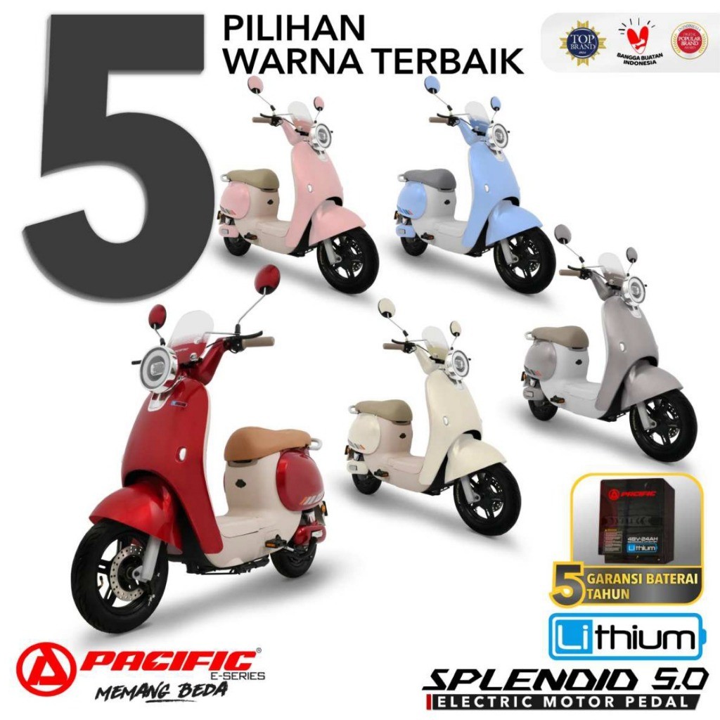 PACIFIC SPLENDID 5.0 Lithium sepeda listrik pacific splendid garansi resmi 100% original