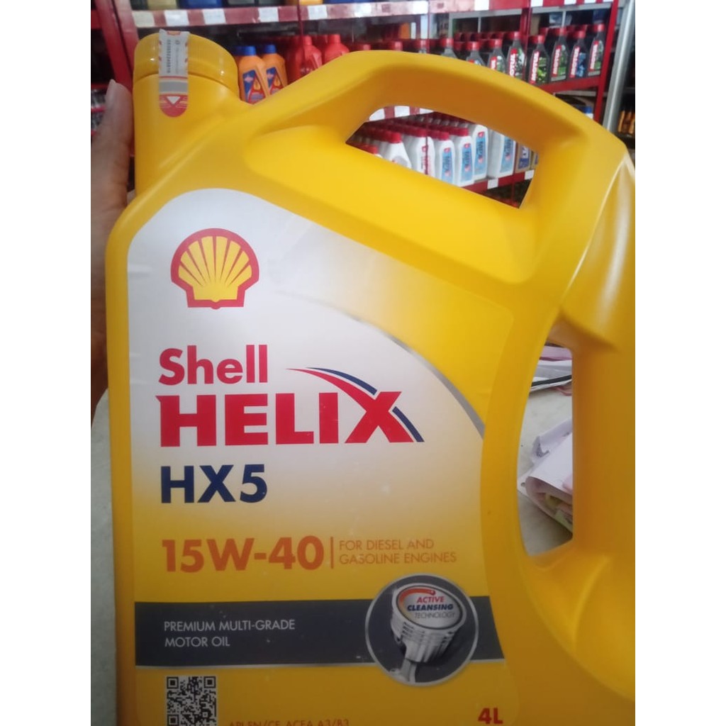 Oli Mesin SHELL HELIX HX5 4L 15W-40 Mobil 4000ML 4Liter
