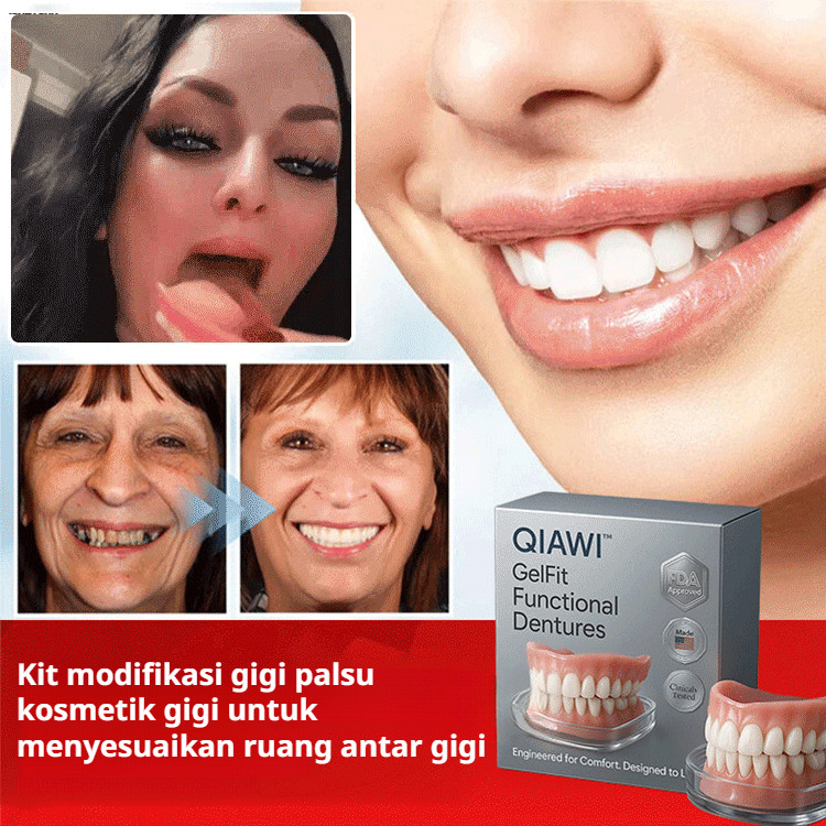 【Senyum Sempurna Instan】Kit Perbaikan Celah Gigi Palsu/Alat Kecantikan Gigi/Set Kosmetik Gigi Palsu 