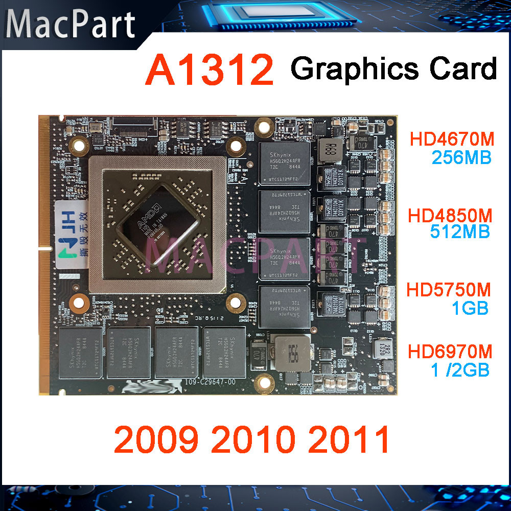 Original HD4670M HD4850M HD5750M HD6970M 256MB 512MB 1GB 2GB For Apple iMac 27" A1312 Graphic Video 