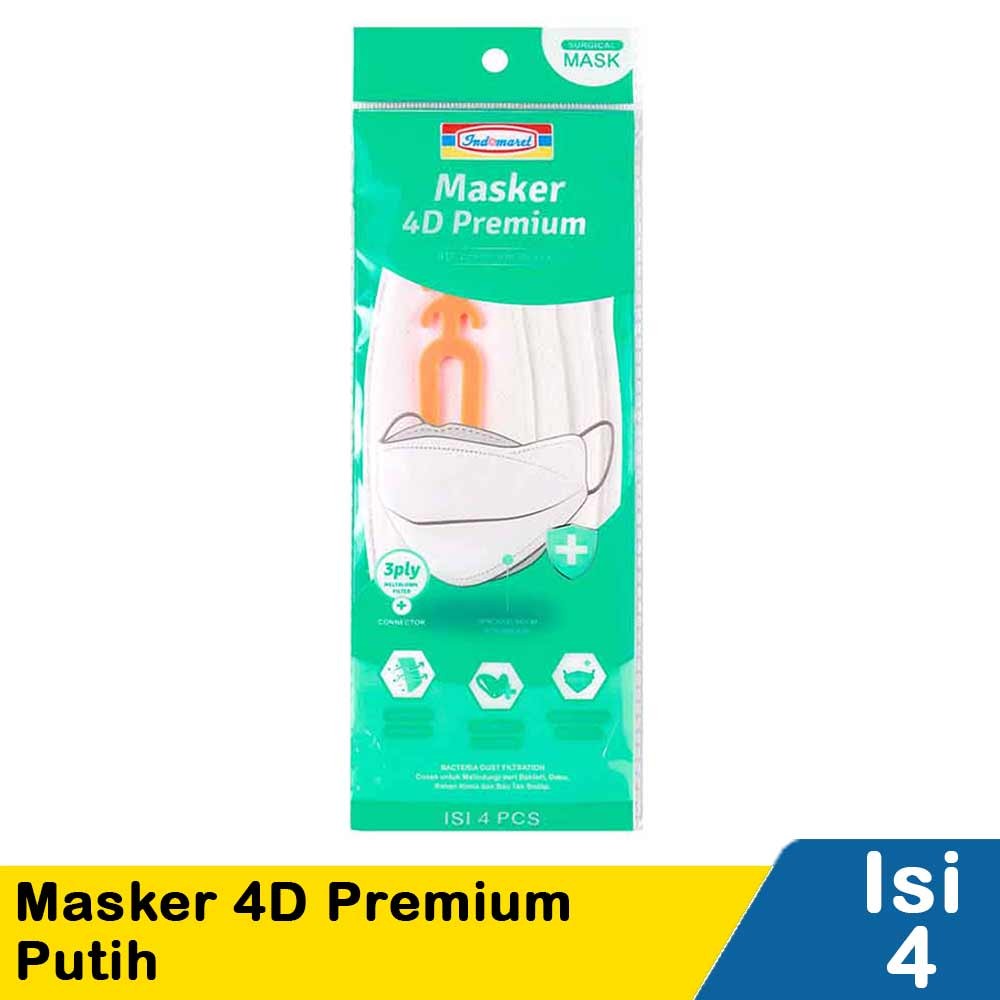INDOMARET MASKER 4D PREMIUM 4'S PUTIH