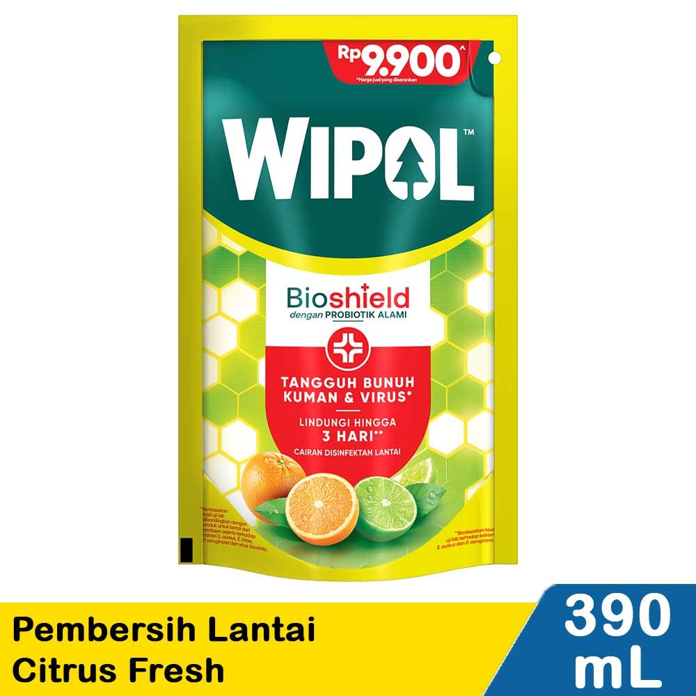 WIPOL PEMBERSIH LANTAI CITRUS FRESH 450/390mL