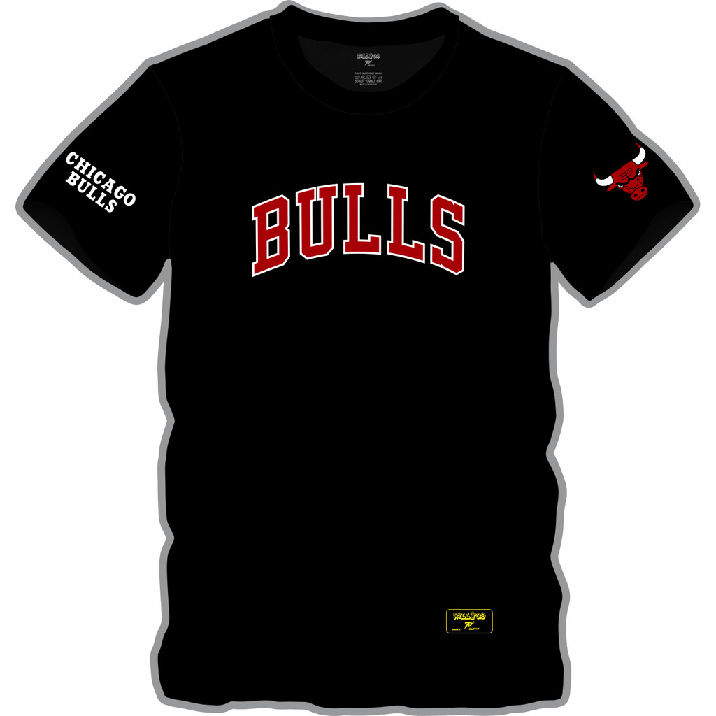 KAOS Kaos Hitam dan Putih Maroon 100% Katun No 24 Bulls WILLY09