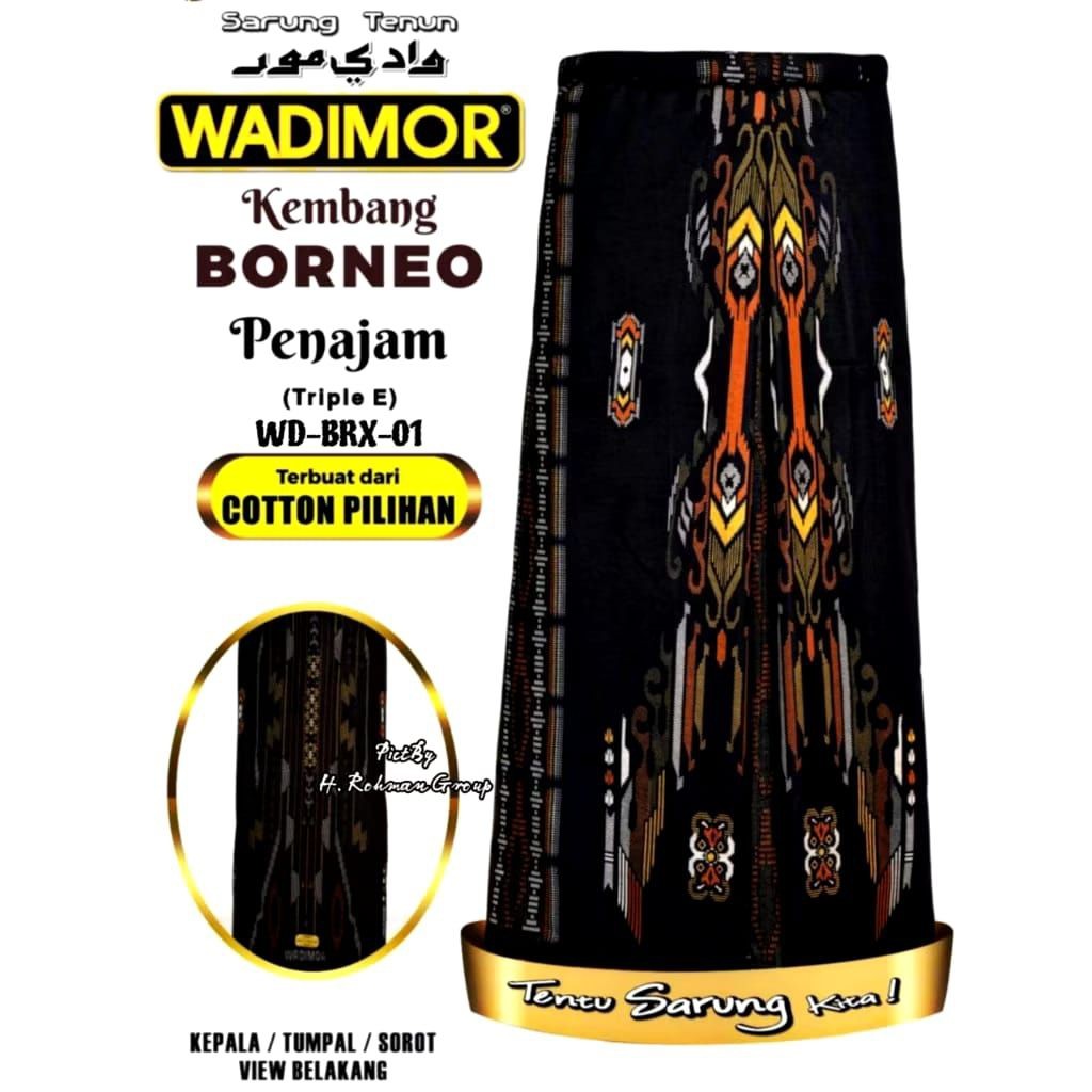 Sarung Wadimor Motif Batik Borneo Terbaru | Sarung Wadimor Pria Muslim Dewasa Motif Batik Terbaru
