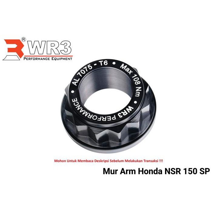 PROMOMur Arm WR3 NSR 150 SP 150SP NSR150SP NSR150 SP - HitamREADY