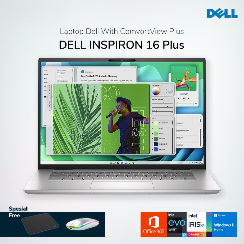 Jual Laptop Dell Inspiron 16 Plus 7630 - 16 Inch Core i7 Gen13 With ComfortView Plus