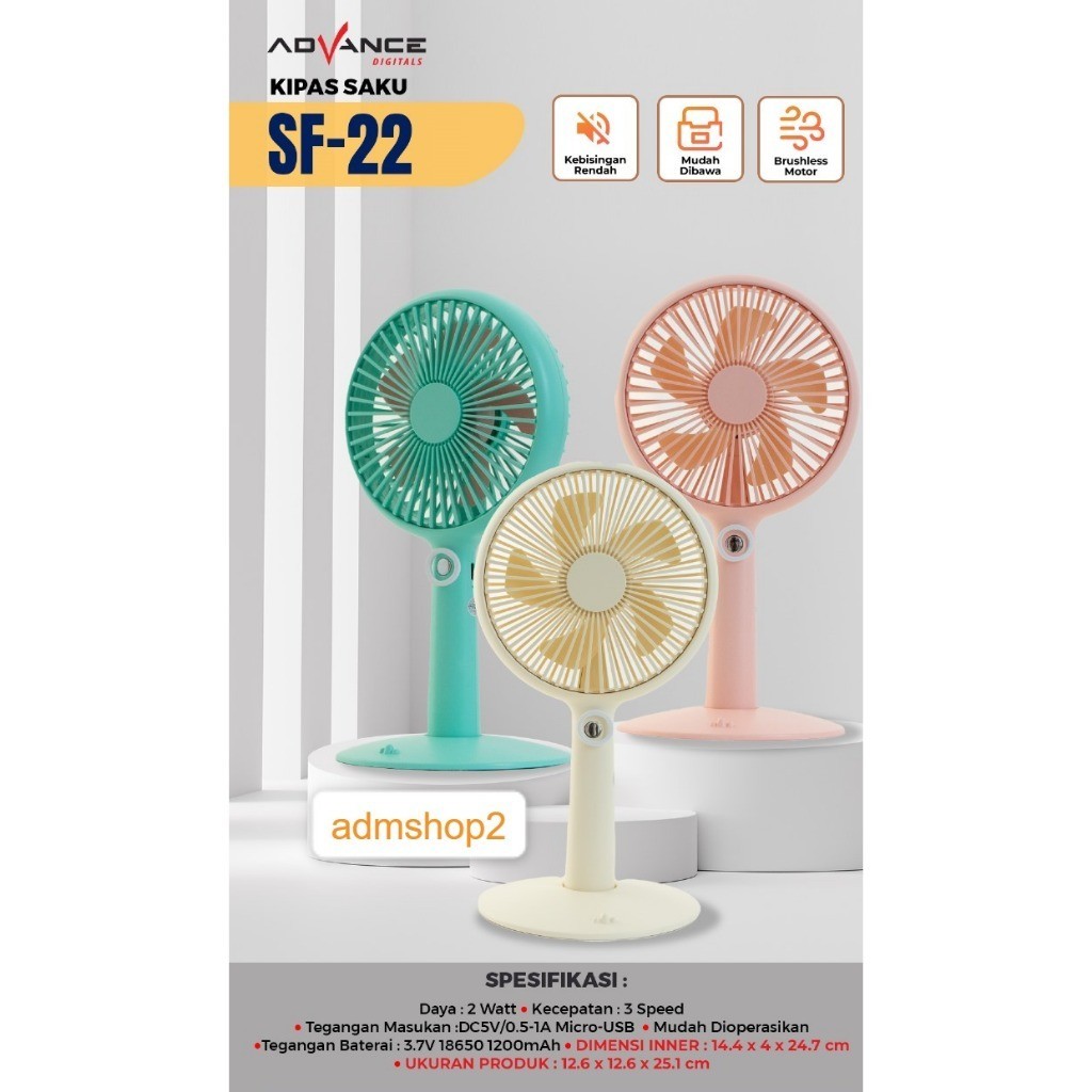 Kipas angin portable Votre SF-22 / Kipas angin genggam mini Votre SF-22