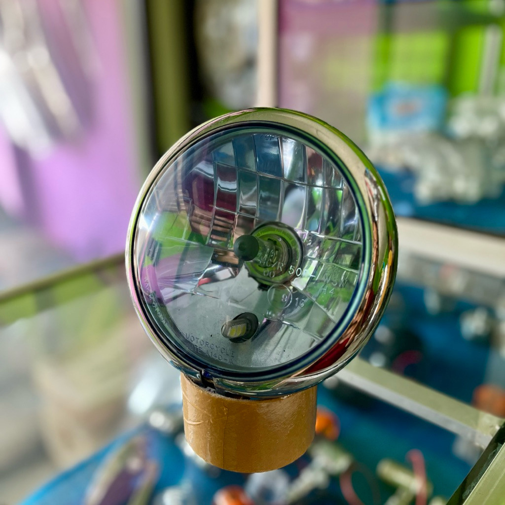 Headlamp Jute Import Biru Original Copotan jute ori Taiwan kaca biru