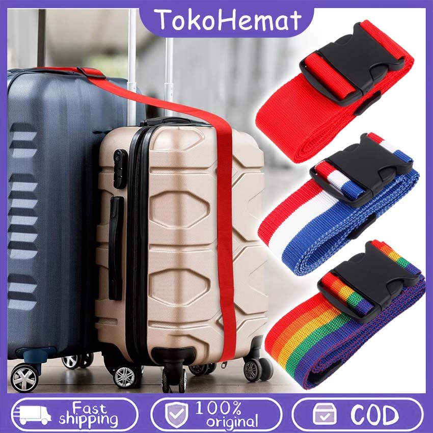 Pengikat Silang Koper Tali Kuat, Luggage Belt Strap untuk Koper Anti Lepas  Aksesoris Koper Tali Pen