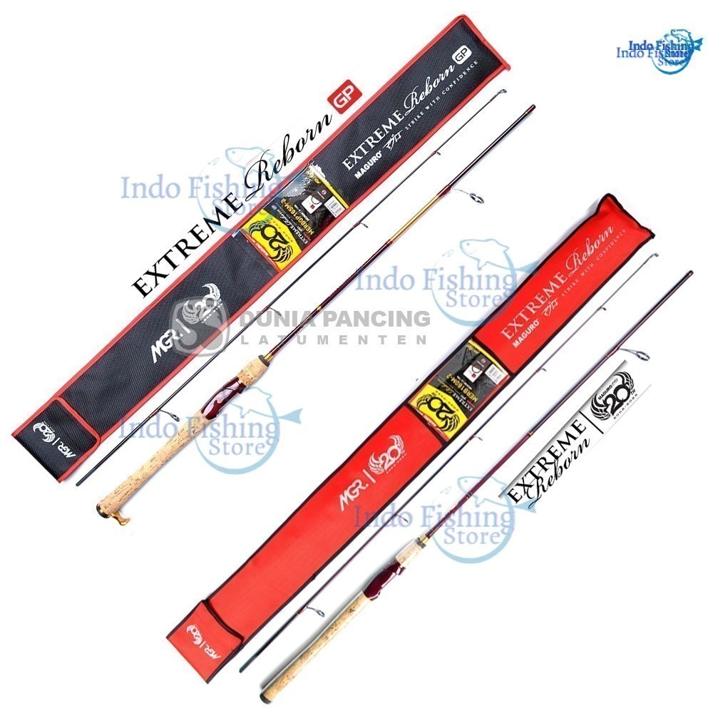 Joran Spinning MAGURO Extreme Reborn GP & Reborn 165 180 cm Stik Pancing Galatama Mancing Kolam_ IS