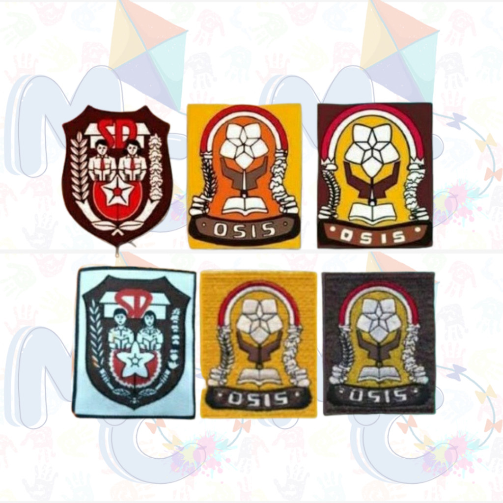 Bet Badge Sekolah Logo Osis Bordir Sablon SD SMP SMA