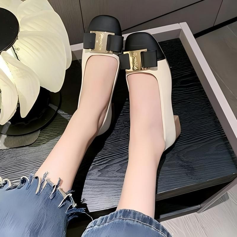 sepatu flat shoes wanita hak 2cm korean style kekinian flat shoes empuk jelly lucu aesthetic pesta j