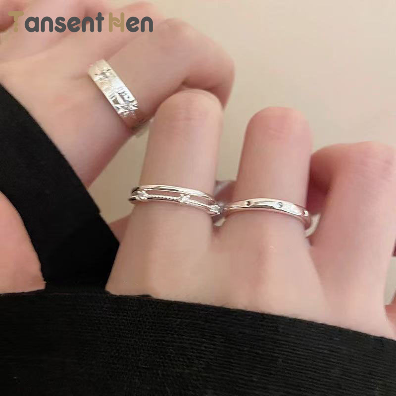 COD Murah Set Cincin Utama Keren Cincin Jari Telunjuk Pembukaan Cincin Korea Wanita Ceruk Mewah