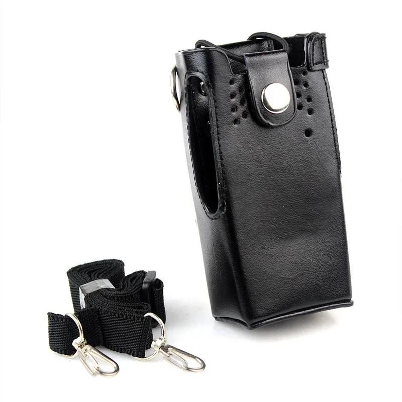 2x Protective Sleeve Shoulder Bag Hard  Leather Case for Motorola GP328 GP340 GP380 GP3188 GP3688 EP