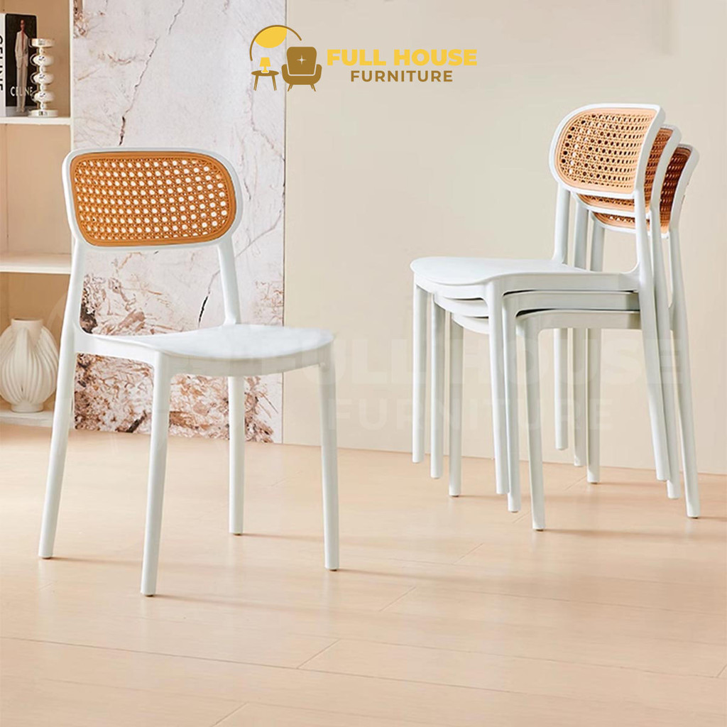 Homedoki Kursi Plastik / Kursi Makan / Kursi Kopi / Kursi Teras / Kursi Kopi Outdoor / Kursi Teras M