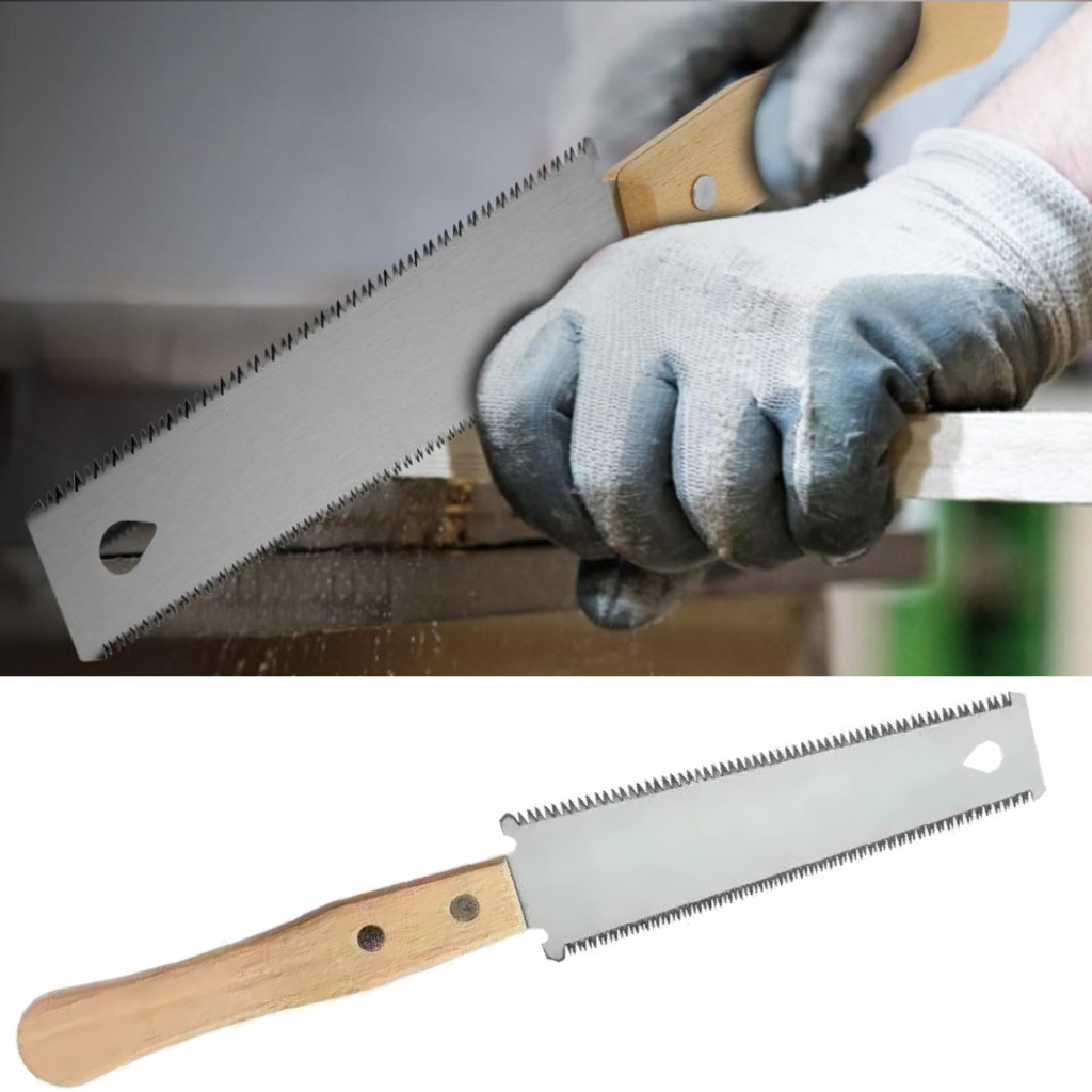 Gergaji Tangan Jepang 310mm Gergaji Kayu Super Tajam Jepang Dua Sisi Tangan Pemotong Kayu Gergaji Ka