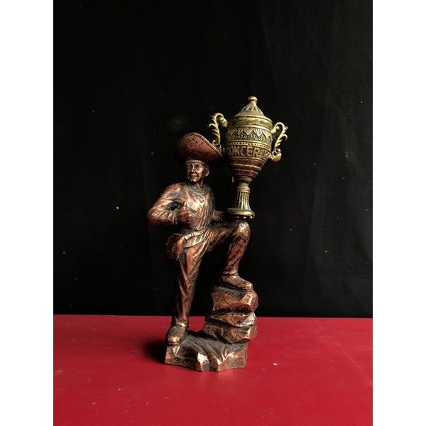 Patung Resin Koboy Guci / Miniatur Resin / Piala Burung