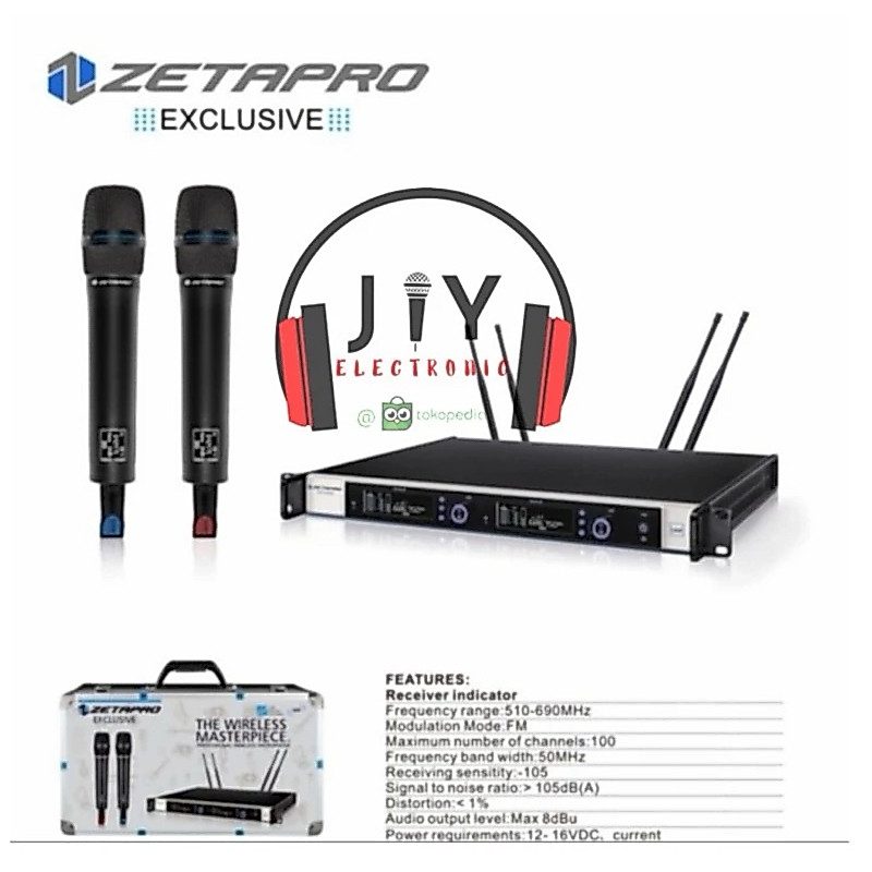 Microphone Mic Wireless Zetapro Exclusive Handheld
