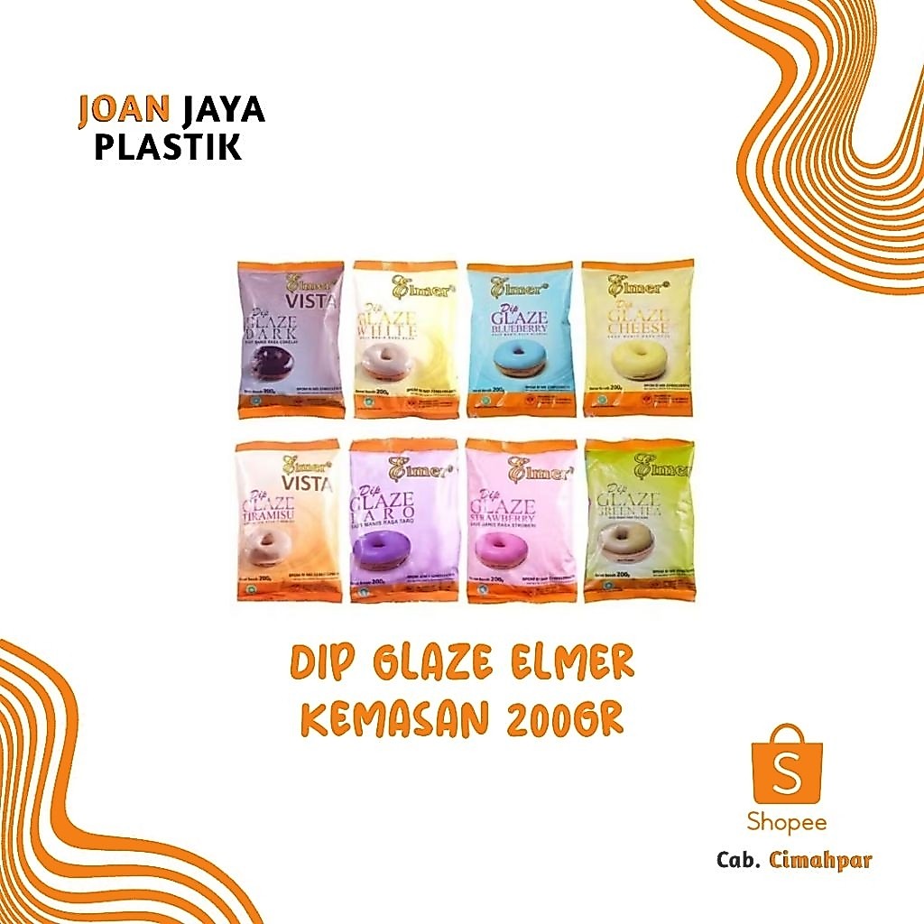 Elmer Dip Glaze Topping Donat / Glaze Donat
