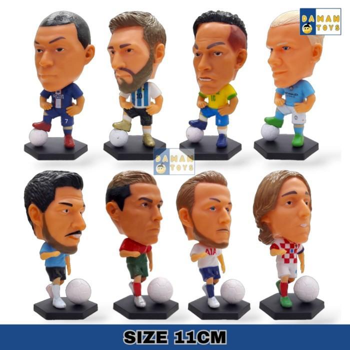 Miniatur Figure Pemain Bola Soccerwe Kodoto Ronaldo Mbappe David Beckham Lionel Messi Sergio Ramos -