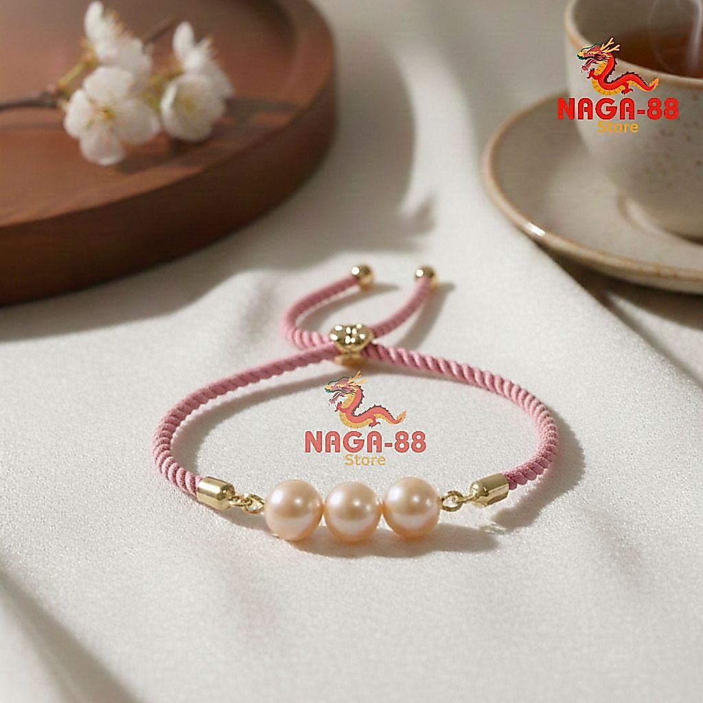 Gelang Mutiara Lombok - Gelang Mutiara Air Tawar Premium - Gelang Serut Mutiara Lombok