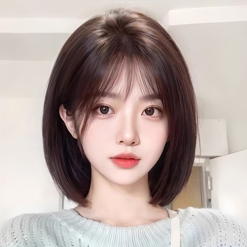 Wig wanita full kepala/Bob wig/Wig rambut pendek wanita/Wig pendek 33CM/wig rambut pendek/Wig natura