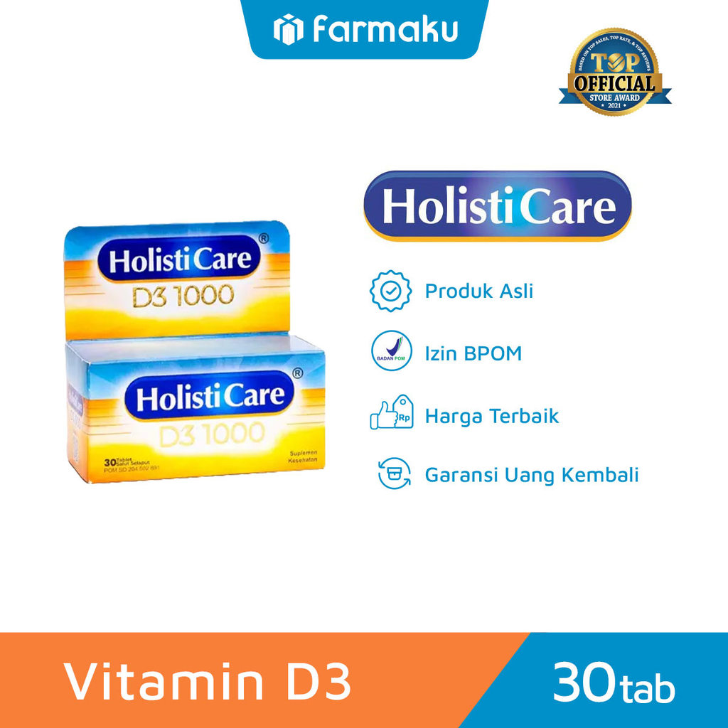 HOLISTICARE ESTER C D3-1000 BOTOL 30 TABLET