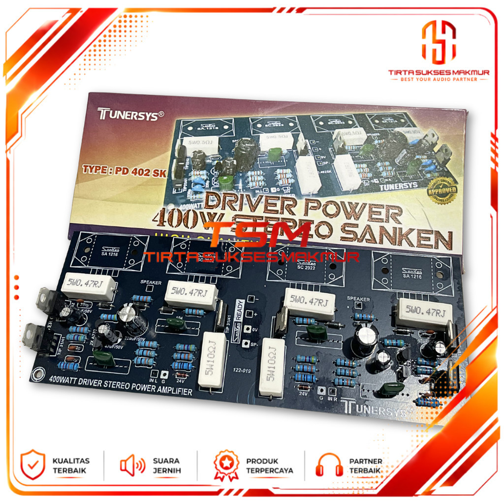 KIT DRIVER POWER 400WATT STEREO SANKEN TUNERSYS
