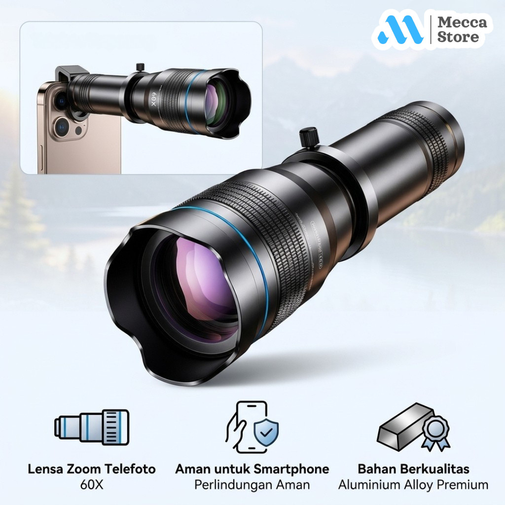 Lensa Smartphone Telephoto Lens 60X Zoom