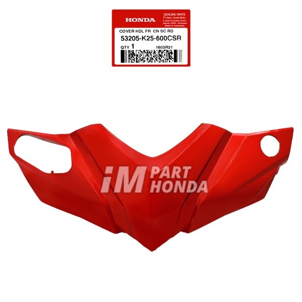 [INSTANT SAMEDAY] 53205-K25-600CSR Batok Depan Cover Handle Front Beat eSP K25 2015 - 2016 Merah