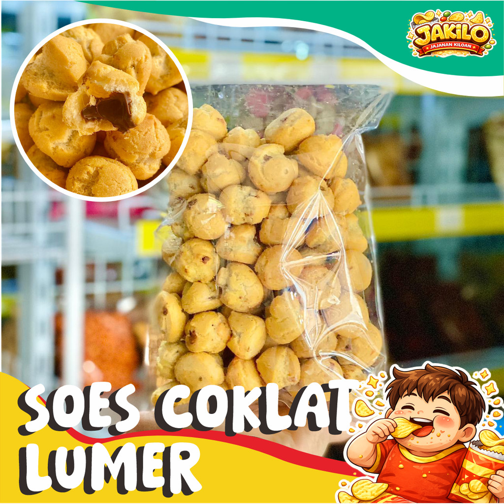 Soes Coklat Lumer 500gr Sus Coklat Arjuna - JAKILO Jajanan Kiloan