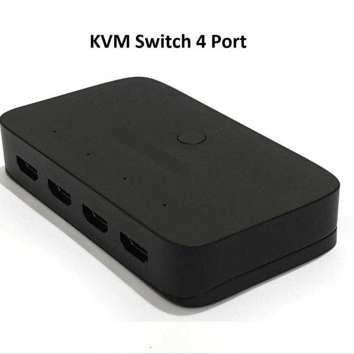 KVM Switch HDMI USB Sharing LCD Monitor Keyboard Mouse 4K - KVM 4 Port Full HD